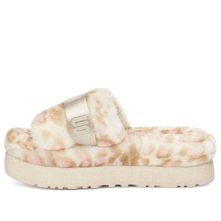 (WMNS) UGG Fluffita Panther Print Slide 'White' 1122556-WHT