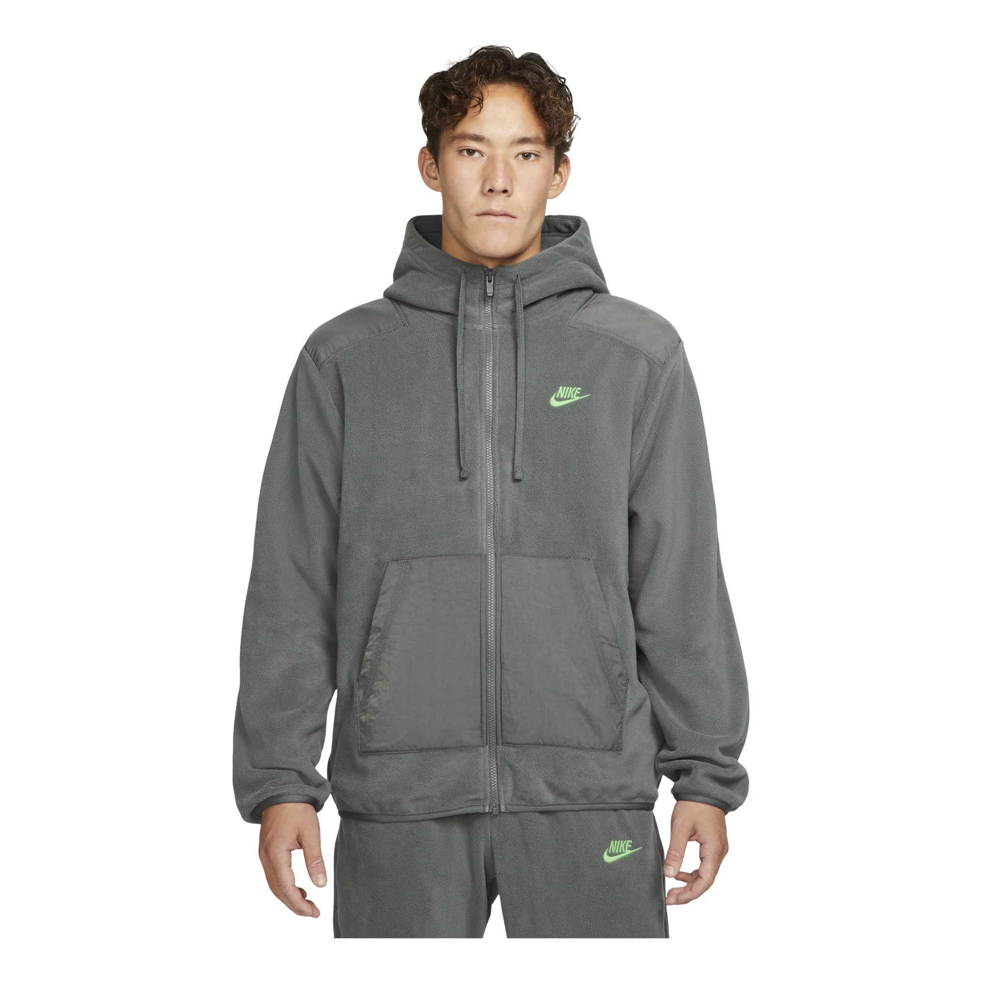 Nike NSW fleece hooded jacket 'Grey' DD4883-068