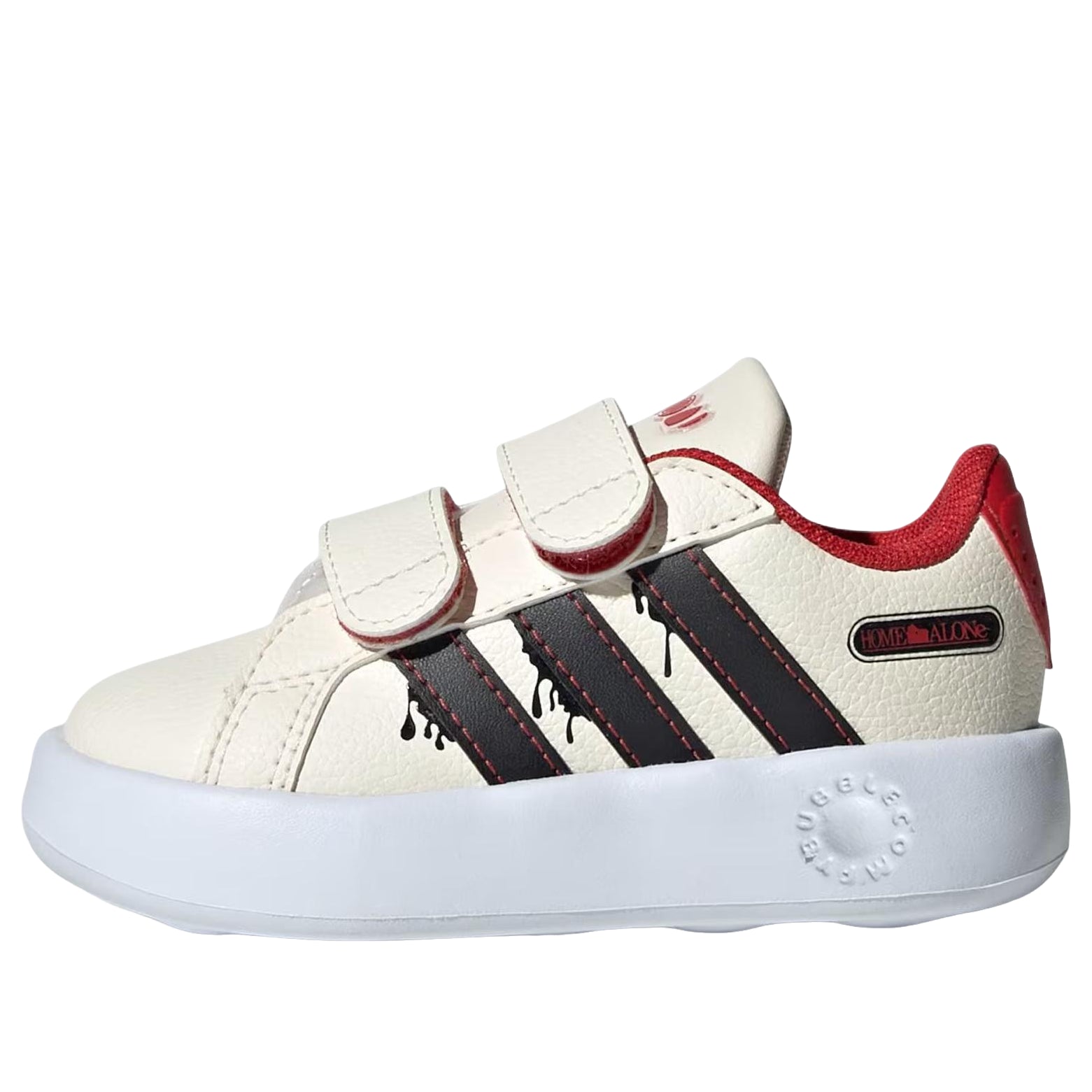 (TD) adidas Grand Court 'Cream White Core Black Collegiate Red' JR5631