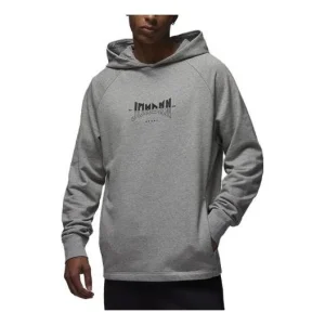 Air Jordan Dri-Fit Sport Graphic Fleece Pullover Hoodie 'Grey' FQ6808-063