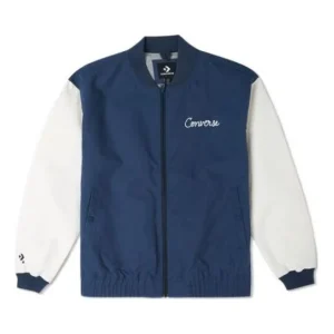 Converse Chain Stitch Woven Jacket Asia Sizing 'Blue White' 10025514-A02