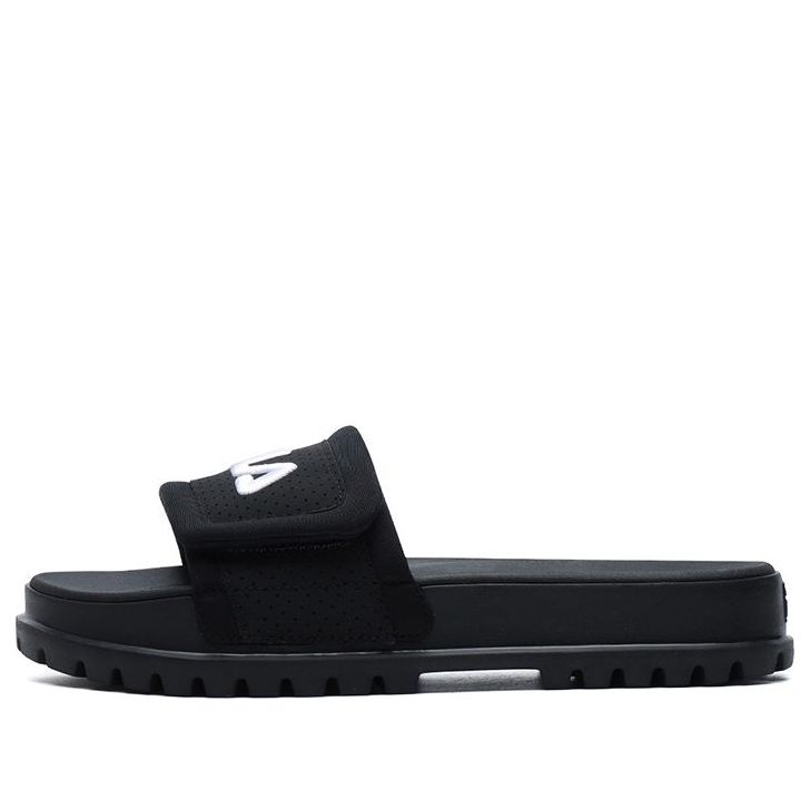 (WMNS) FILA Stylish Cozy Flat Heel Sports Slippers Black F12W124624FBK