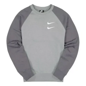 Men's Nike Casual Round Neck Long Sleeves Gray CJ4872-073