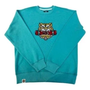 Converse New Year Series Tiger Pattern Round Neck Sweatshirt Asia Sizing 'Lake Green' 10024319-A03