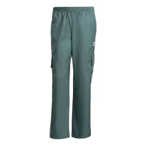 Men's adidas originals 3-Stripes Cargo Woven Breathable Running Sports Pants/Trousers/Joggers Light Blue GN3450