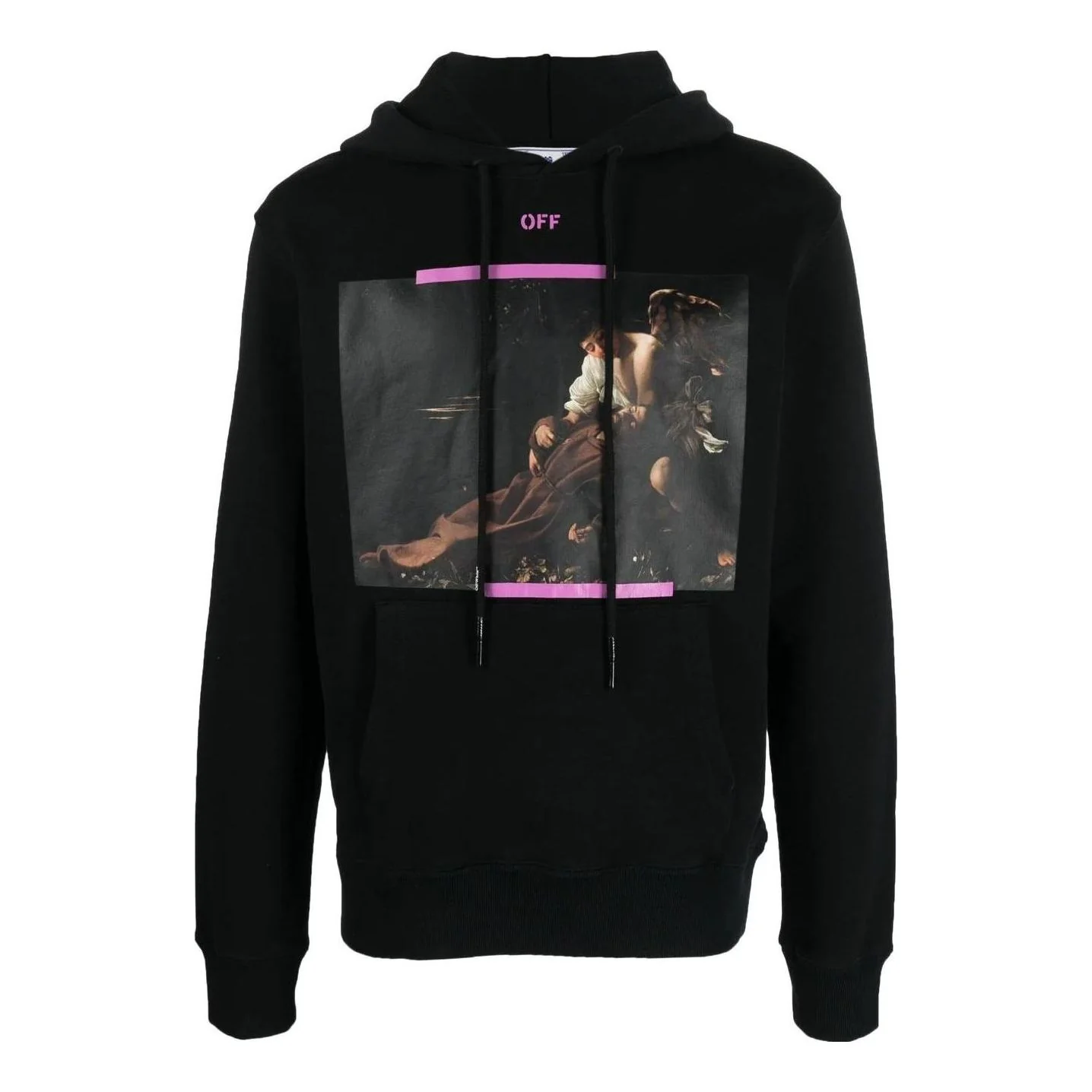 Off-White Caravaggio Print Cotton Hoodie 'Black Cyclamen' OMBB097S23FLE0031034