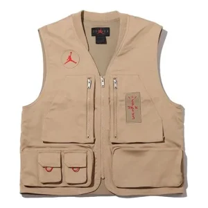 Air Jordan x Cactus Jack by Travis Scott Utility Vest 'Desert Khaki University Red' CW3169-201