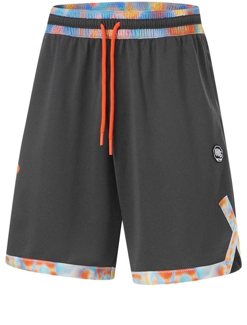 Li-Ning BadFive Graphic Basketball Shorts 'Dark Grey' AAPU111-2