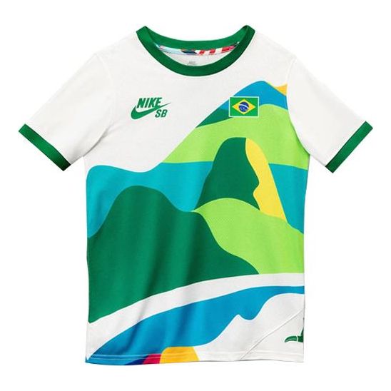 Nike SB x Parra Brazil Federation Kit Crew Jersey 'White Multi' CT6085-100