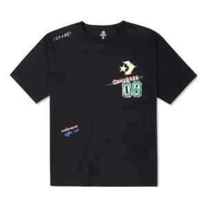 Converse Put-a-Smile-On-Your-Face Logo T-Shirt Asia Sizing 'Black' 10024879-A02