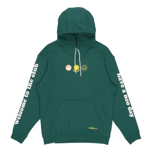 Men's adidas neo x SMILEY Crossover Alphabet Printing Sports Pullover Green H45519