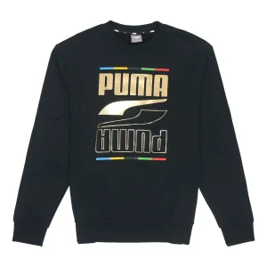 PUMA Printing Round Neck Casual Sports Black 585267-01
