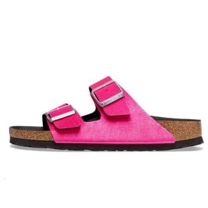 (WMNS) Birkenstock Arizona Rivet Logo Velvet Narrow Fit 'velvet Pink' 1025488