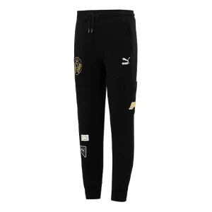 PUMA Mix Badge Knit Sweatpant 'Black' 537040-01