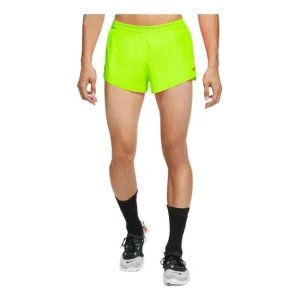 Men's Nike Solid Color Moisture Wicking Running Sports Shorts Fluorescence Yellow CJ7838-702