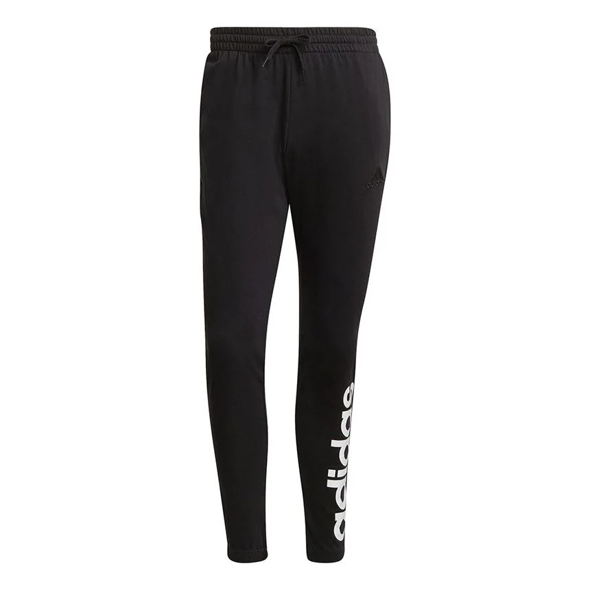 adidas M Lin Sj Te Pt Logo Printing Sports Training Cone Long Pants Black GK8827