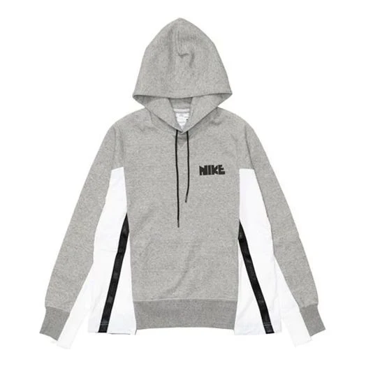 Nike x sacai Logo Hoodie Asia Sizing 'Grey' CZ4695-063