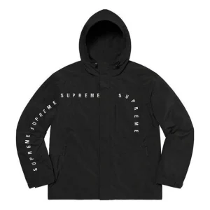 Supreme Curve Logos Ripstop Jacket 'Black White' SUP-FW20-162
