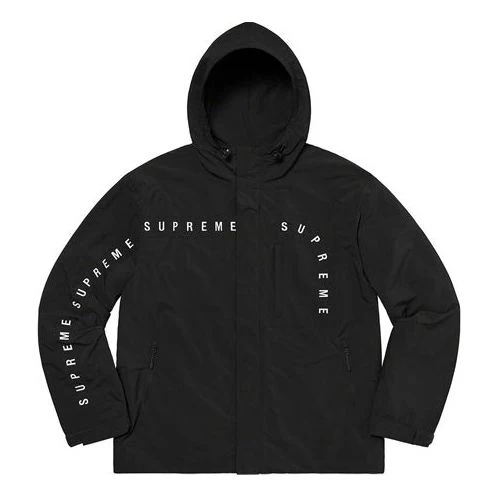 Supreme Curve Logos Ripstop Jacket 'Black White' SUP-FW20-162