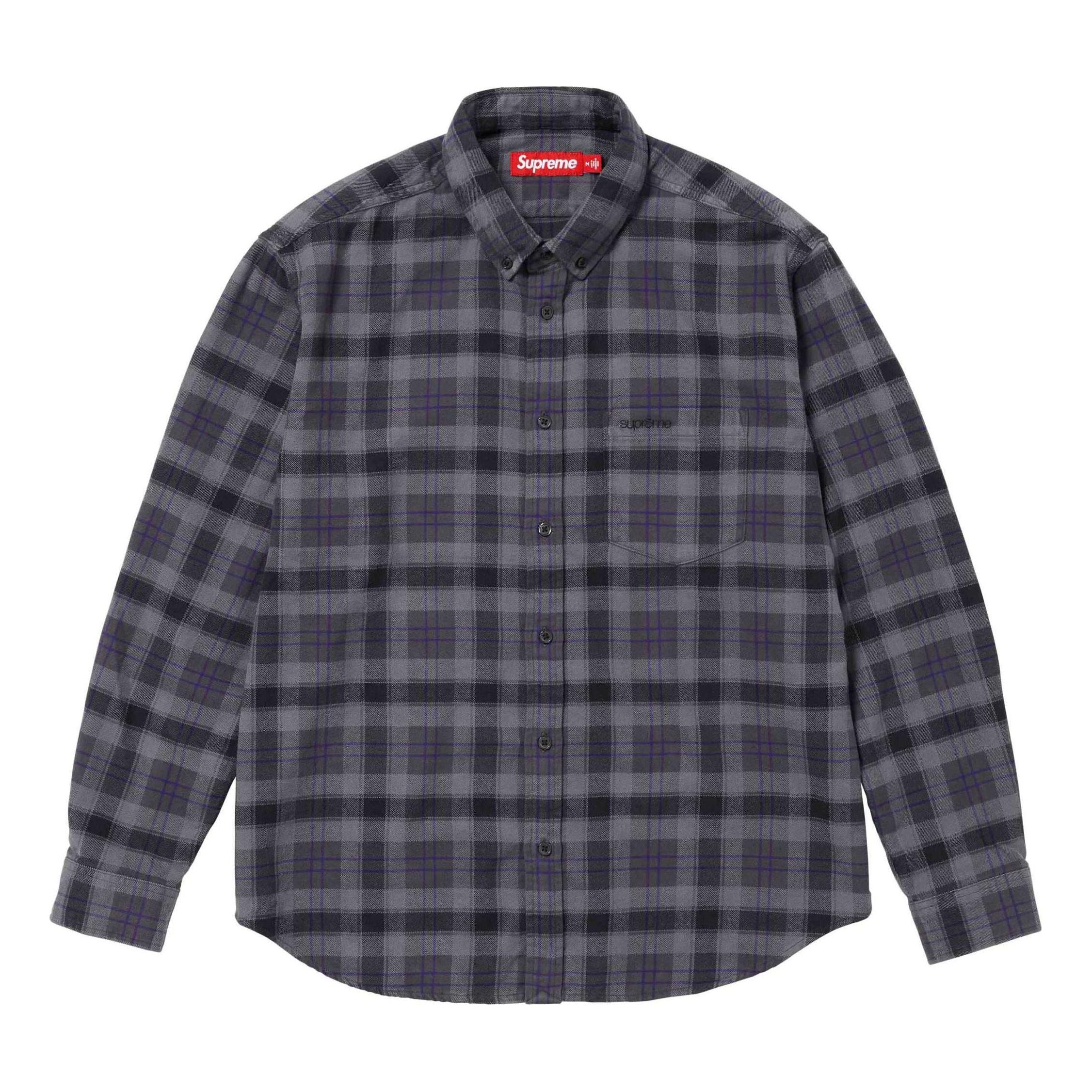 Supreme Plaid Flannel Shirt 'Black Grey' SUP-SS24-104