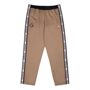 Air Jordan x CLOT Crossover Tricot Pant Straight Sports Pants US Edition Brown AR8403-213