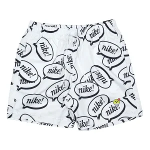 Nike As Men's Nike Sportswear Airmoji Short Sneeze Full Print Logo Sport TrainingShorts Men's White DA8785-100