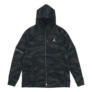 Air Jordan Men s Space Cotton Warm Sports Casual Hooded Jacket Black AH6162-010