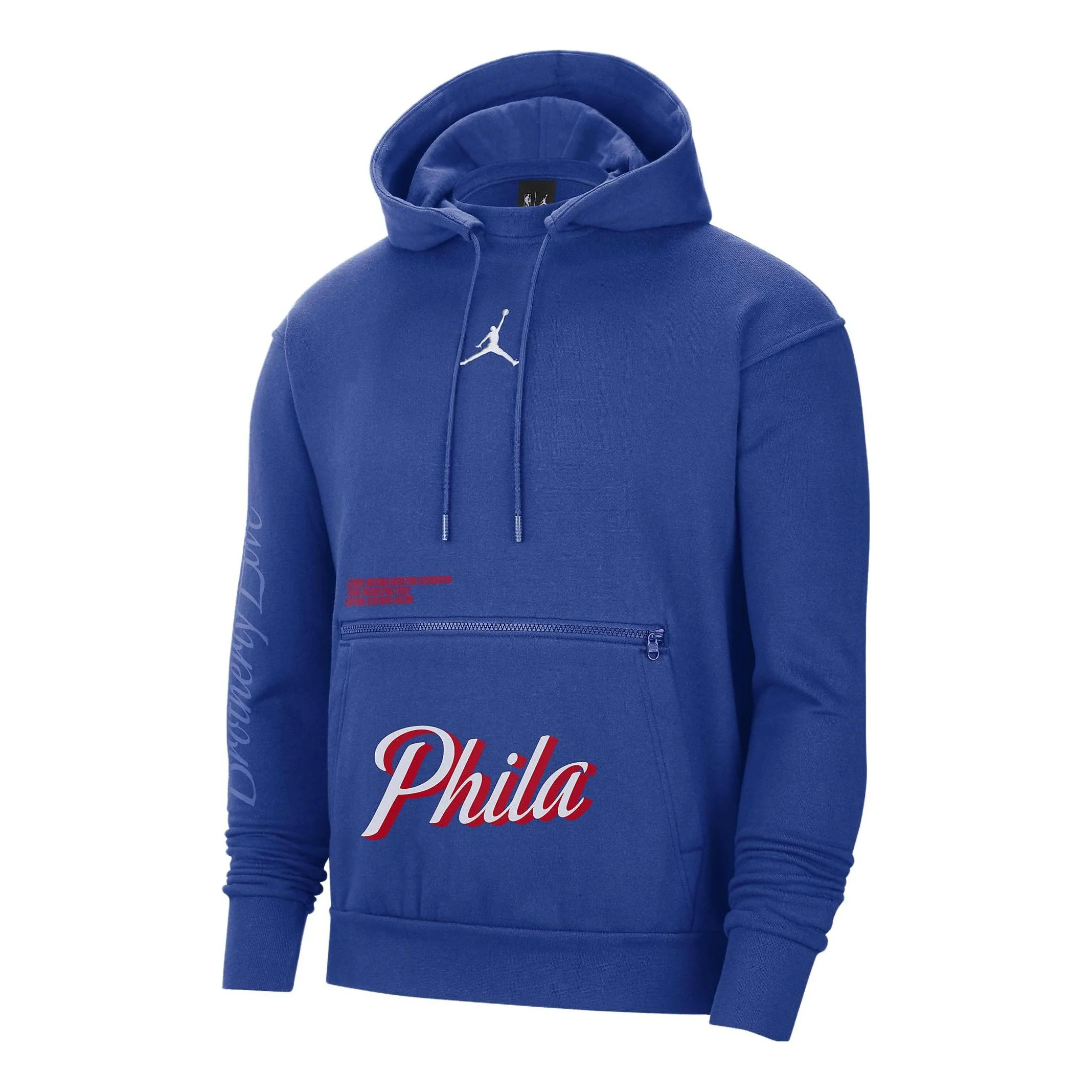 Air Jordan Philadelphia 76ers Courtside Statement Edition Logo Hoodie 'Blue' DR7005-495
