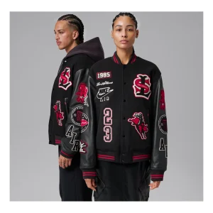 Air Jordan x Levi's Varsity Jacket Asia Sizing 'Black Gym Red' IM6740-010