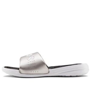 (WMNS) Under Armour Playmaker Fixed Strap Sandals Silver/Gray 3000063-002