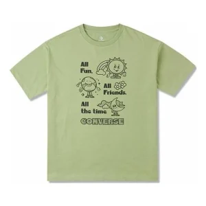(WMNS) Converse Oversized Fun Graphic T-Shirt Asia Sizing 'Vitality Green' 10025885-A01