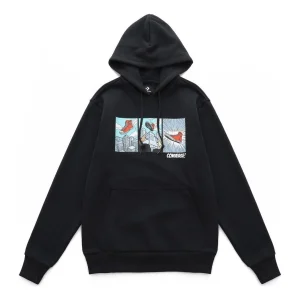 Converse Comic Graphic Hoodie Asia Sizing 'Black' 10023948-A02