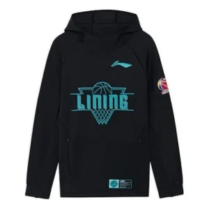 Li-Ning CBA Basketball Series Alphabet Printing Hoodie 'Black' AWDR709-2