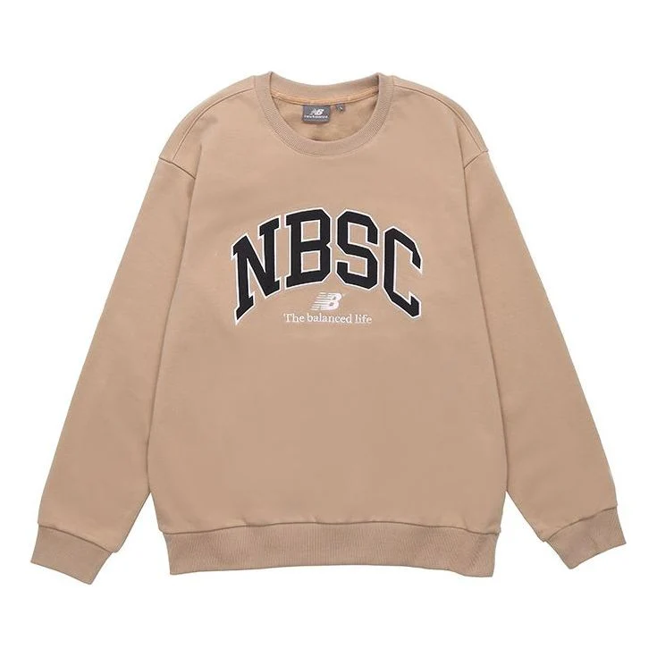 New Balance Logo Crew Neck Sweaters Asia Sizing 'Beige' 5CC44333-BEI