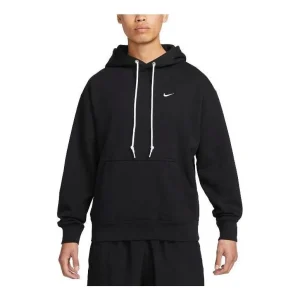 Nike Solo Swoosh French Terry Pullover Hoodie 'Black' DX0814-010
