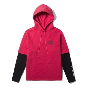 Vans Red Black Colorblock Alphabet Printing Couple Style Red VN0A3QTQ0PZ