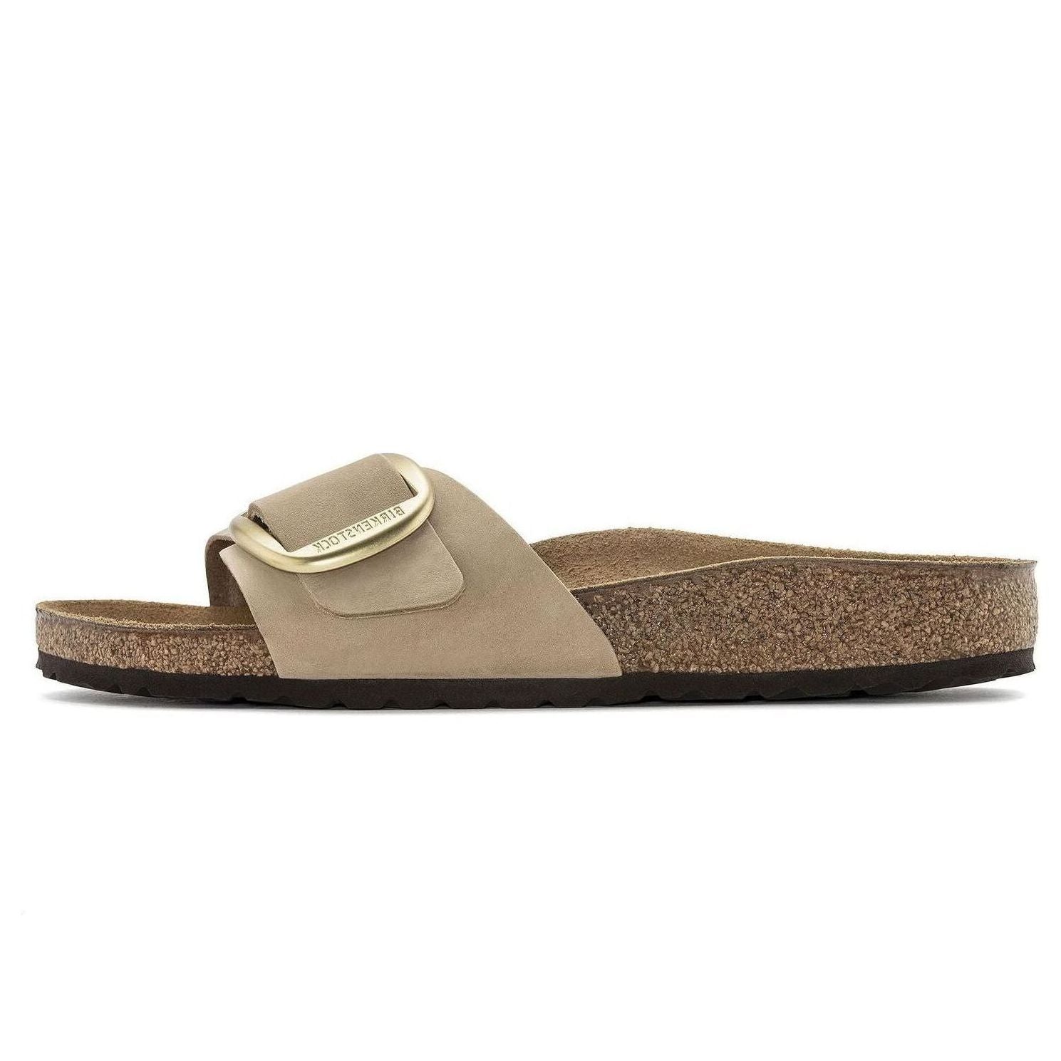 Birkenstock Madrid Big Buckle Nubuck Leather Narrow Fit Sandals 'Sandcastle' 1024009