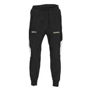 Men's Nike Contrast Color Stitching Bundle Feet Sports Pants/Trousers/Joggers Black CZ1002-010