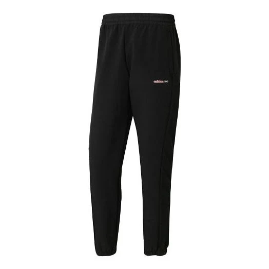 adidas neo Running Sports Suede Long Pants Black HB1299