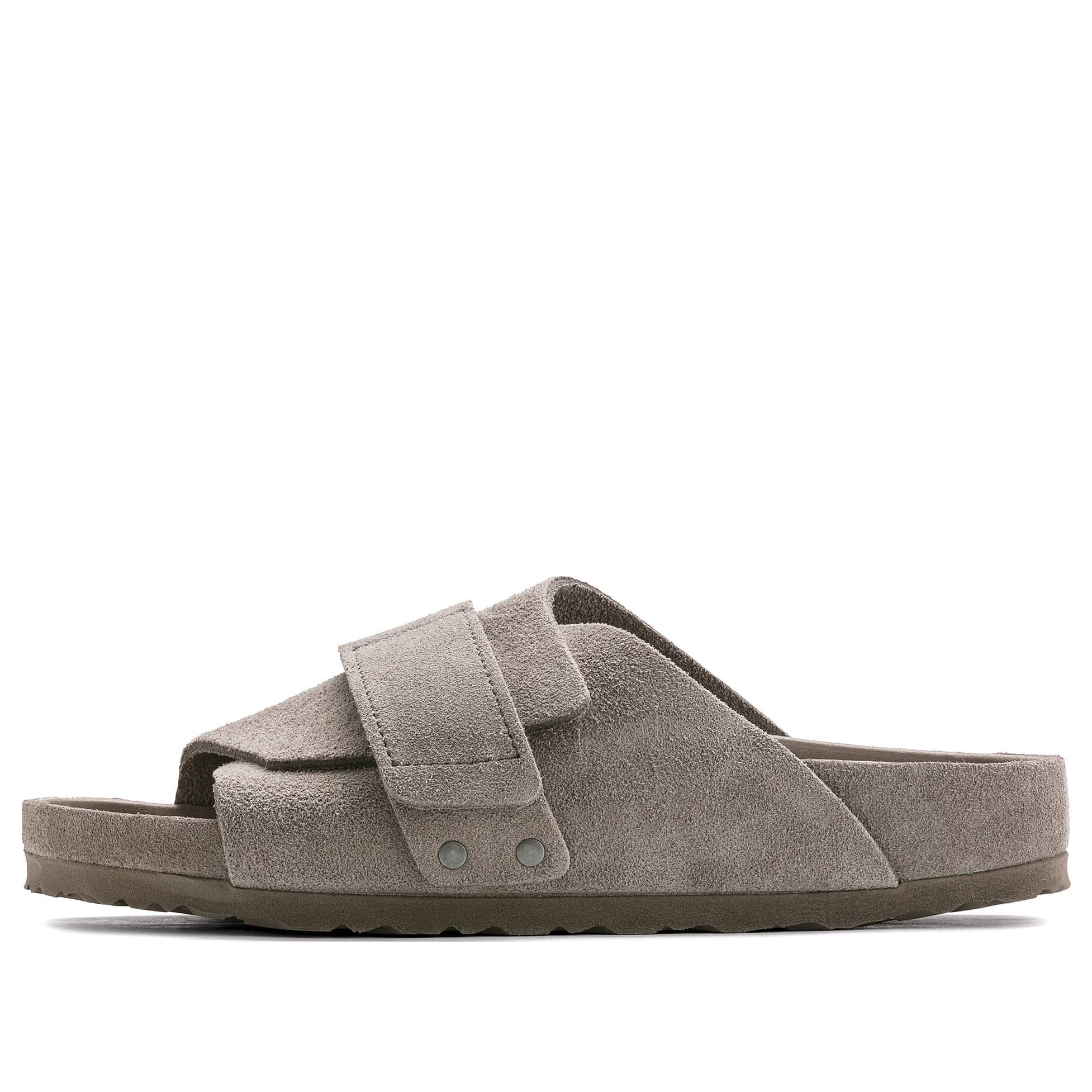 Birkenstock Kyoto Suede Leather Sandals 'Gray Taupe' 1022316
