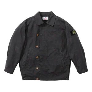 Supreme x Stone Islacnd Reactive Ice Camo Ripstop Jacket 'Black' SUP-SS22-719