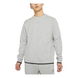 Nike Sportswear Tech Fleece Sports Loose Edging Round Neck Long Sleeves Gray DA0399-100