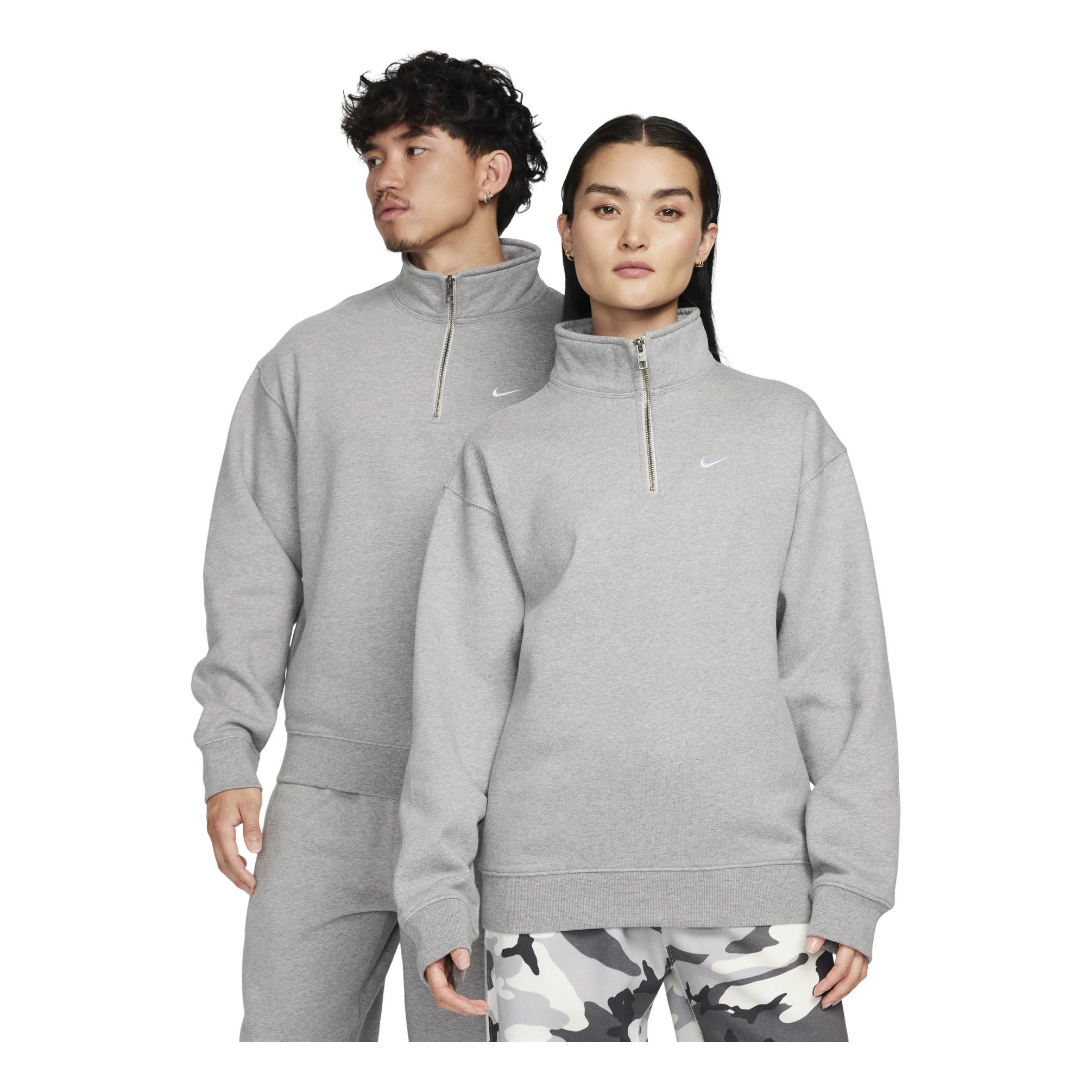 Nike Solo Swoosh 1/4-zip sweatshirt 'Grey' DQ5210-063