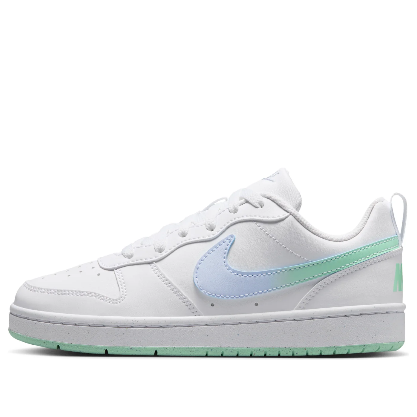 (GS) Nike Court Borough Low 'White Arctic Green Football Grey' IQ6529-100