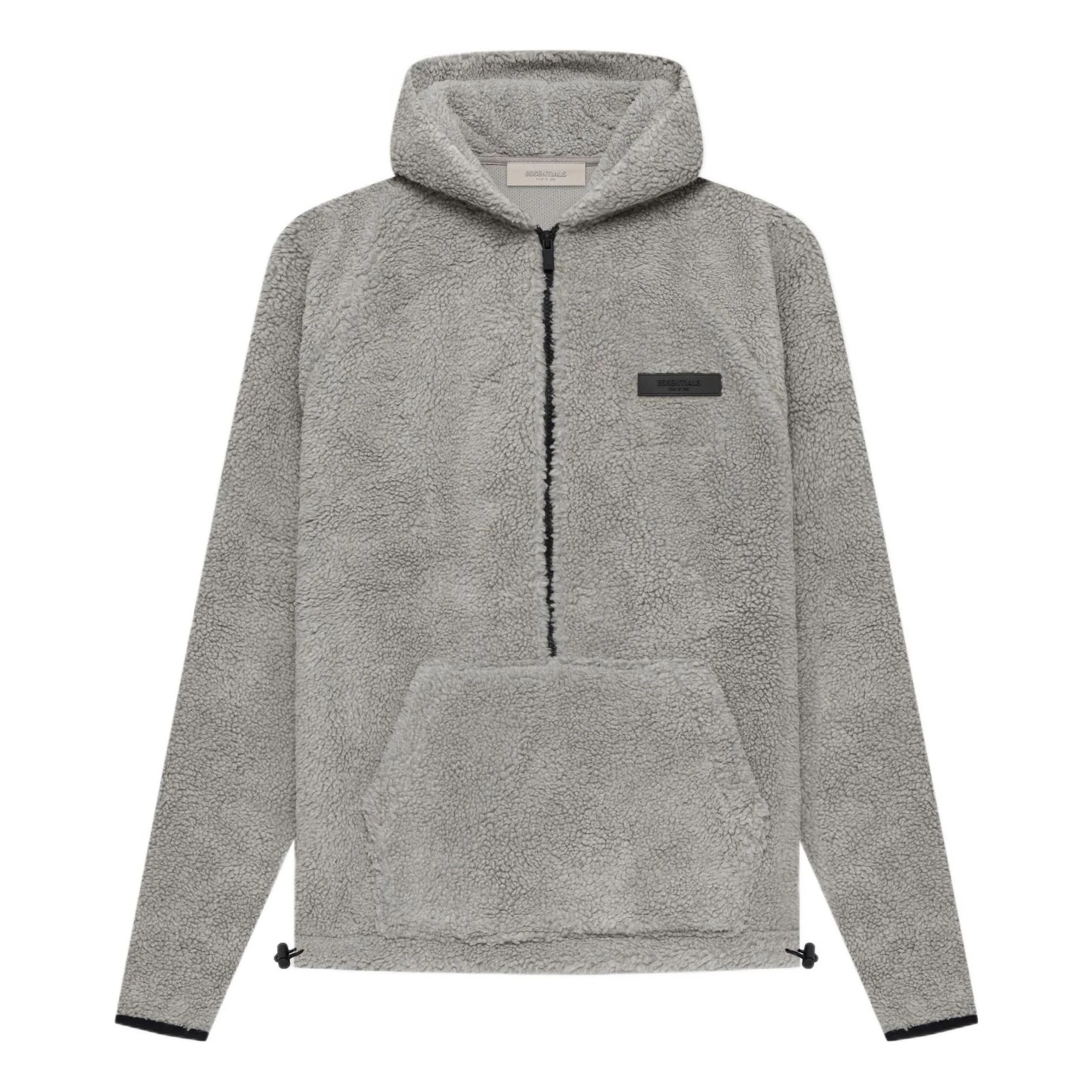 Fear of God Essentials SS22 Mens Polar Fleece Half Zip Hoodle 'Dark Oatmeal' FOG-SS22-459