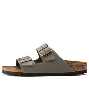 Birkenstock Arizona Birko-Flor Birkibuc Narrow Fit 'Stone' 0151213