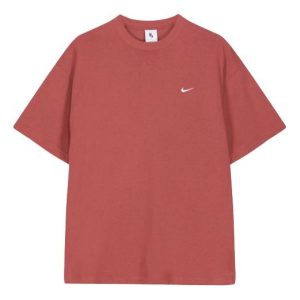 Nike Lab Solo Swoosh Basic Sports Short Sleeve Red DA0321-661