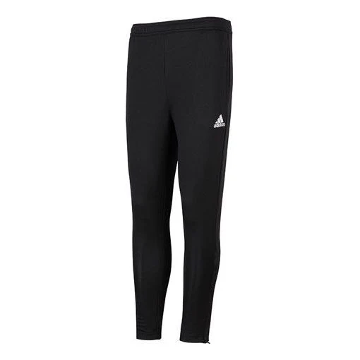 Men's adidas Solid Color Pants Zipper Casual Sports Pants/Trousers/Joggers Black HC0332