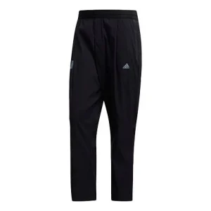 Men's adidas Wj Pnt Wv Logo Sports Pants/Trousers/Joggers Black FM9347