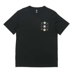 Men's Converse Creative Sports Round Neck Short Sleeve Black 10018141-A02
